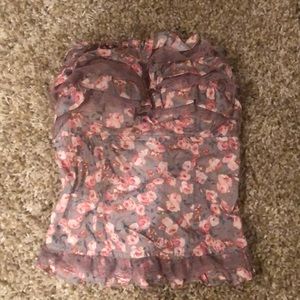 Flowered corset top